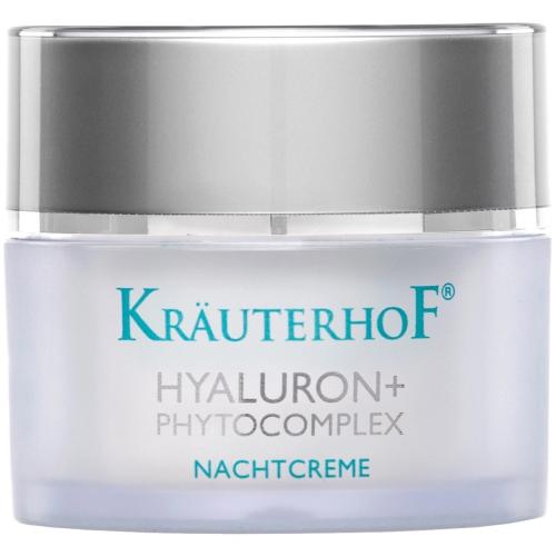 Krauterhof Hyaluron+ Phytocomplex Night Cream Ενυδατική Κρέμα Νυκτός Προσώπου, Λαιμού με Υαλουρονικό Οξύ, Κατάλληλη για Ευαίσθητες, Ξηρές Επιδερμίδες 50ml